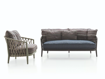 ERICA '19 - 2 seater fabric garden sofa by B&B Italia Outdoor - view 3
